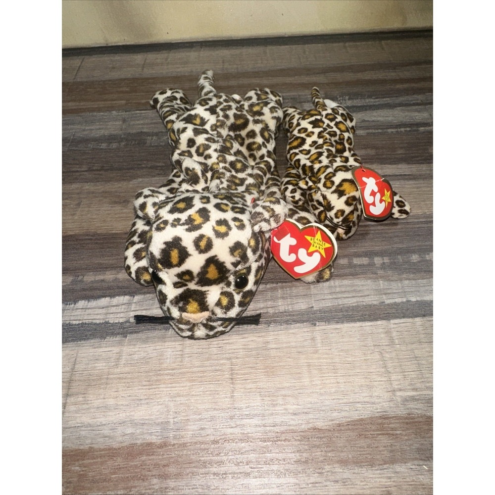 Beanie Baby Freckles The Leopard P.V.C Pellets 1996 And Teenie Beanie Babies‎